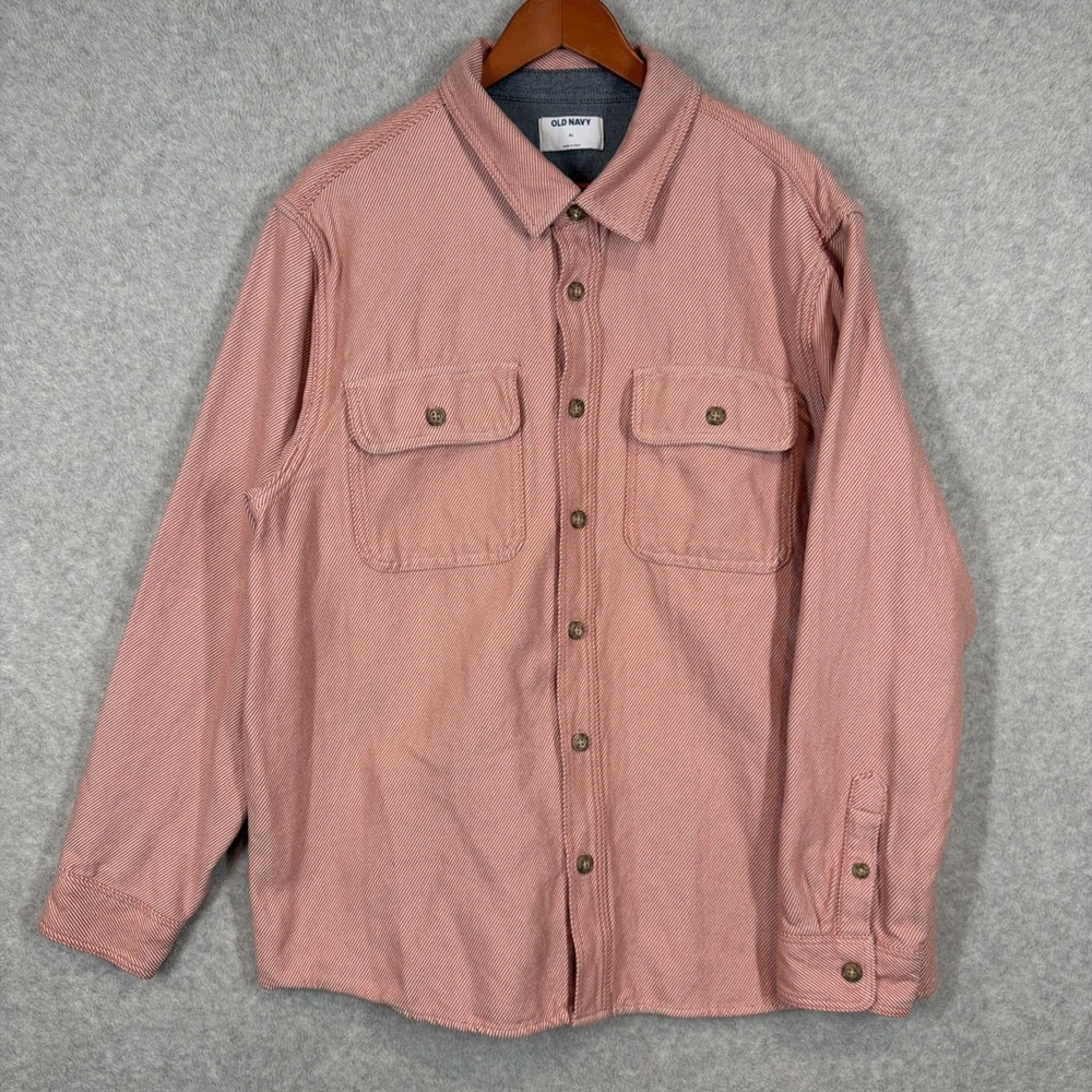 Old Navy XL Clayton Twill Long sleeve Shirt Amelia Rose Rainy Season - EUC